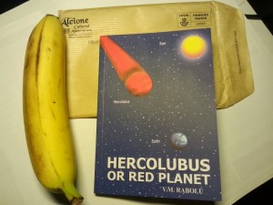 The book, with a banana scale.
